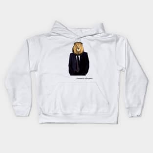 Lion In A Suit Kids Hoodie